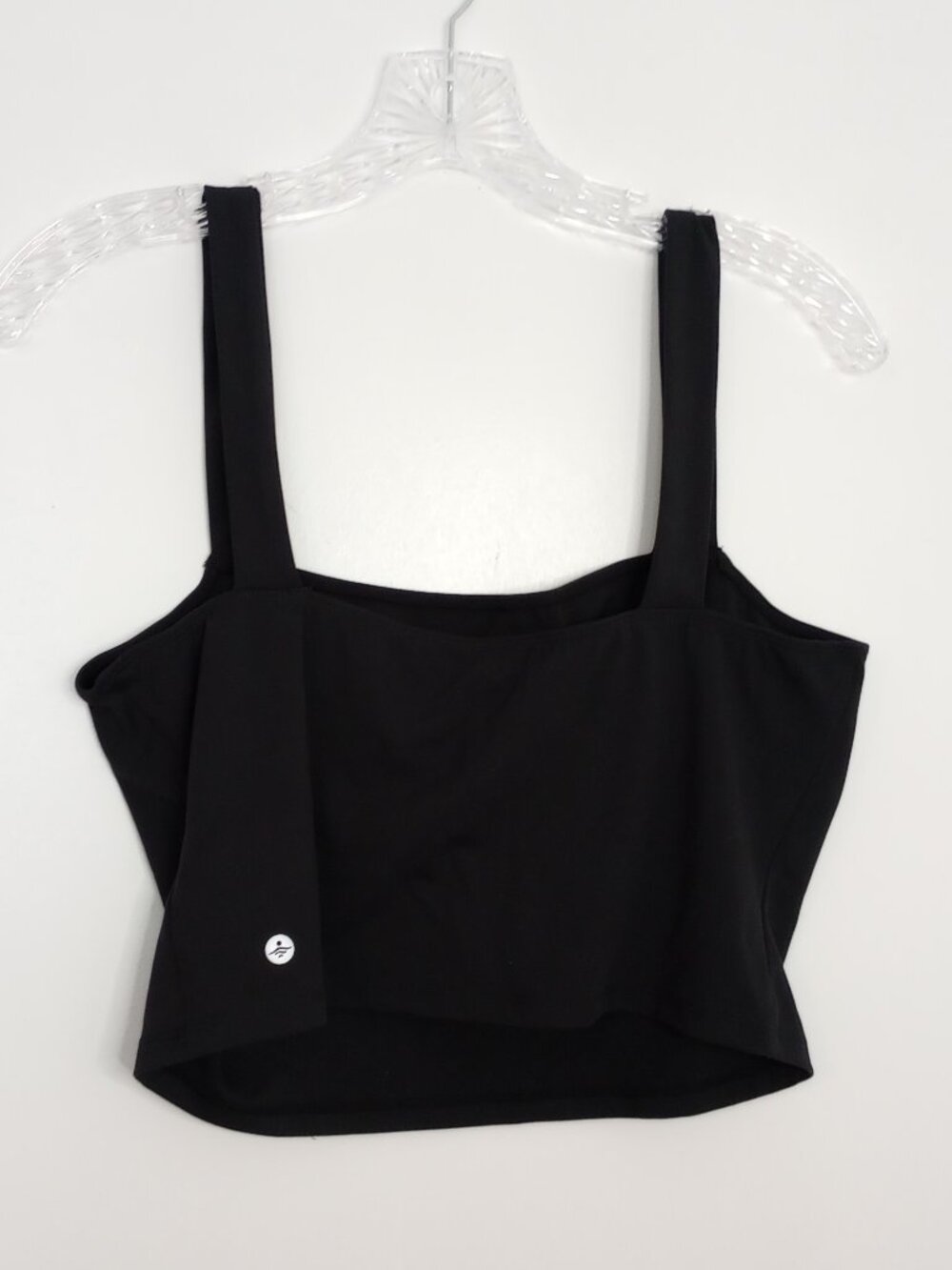 Halara Black Square Neck Cropped Tank Top NWOT - Picture 4 of 6